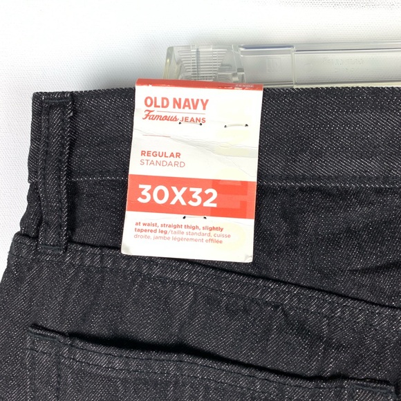 Old Navy men’s black straight tapered leg standard jeans - Picture 3 of 6